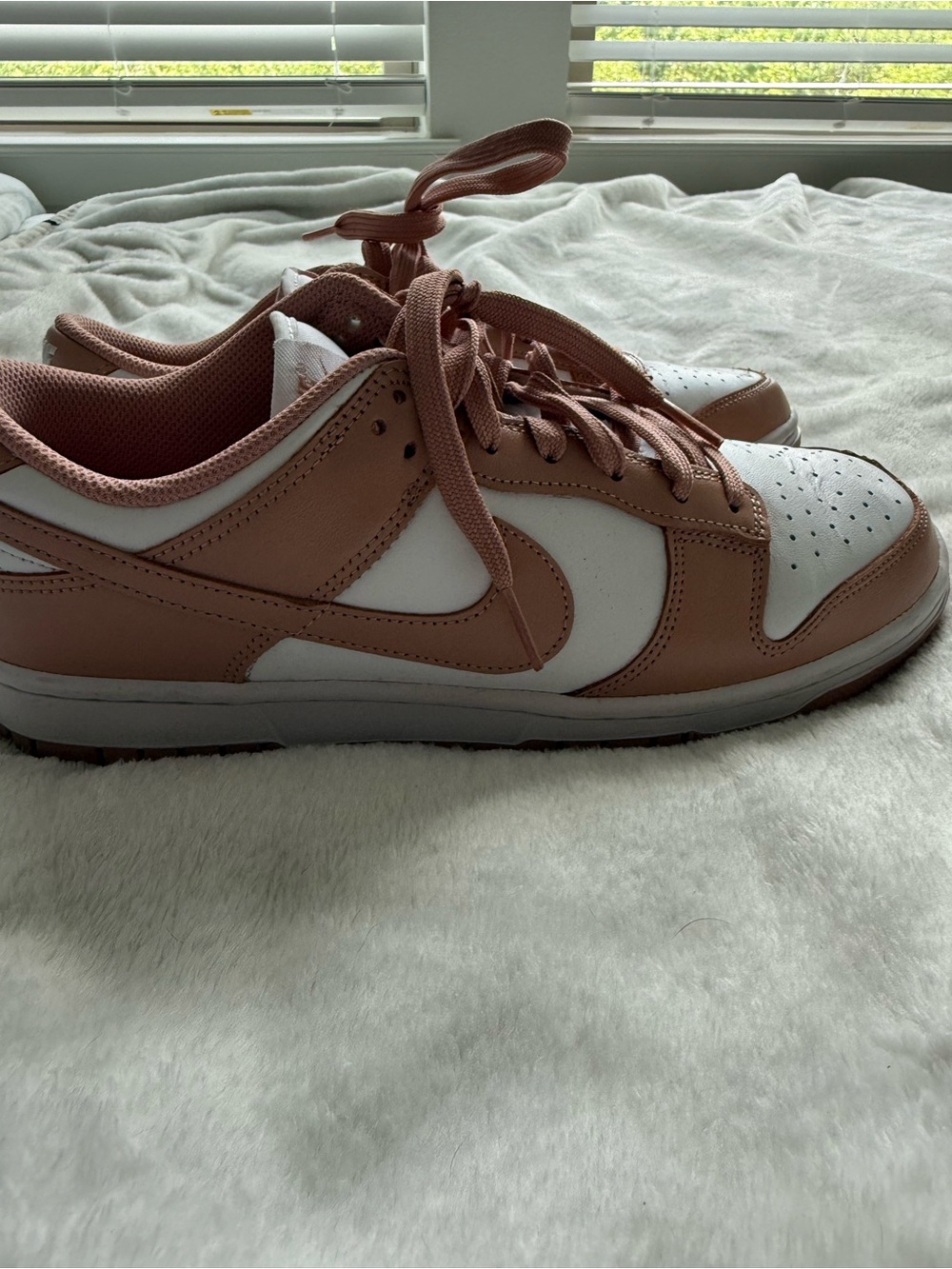 Nike Women’s Low-Top Sneakers in Dusty Rose and White